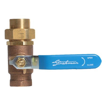 Strahman Washdown Equipemnt Ball Valve 34 Bronze Blue Cold Handle BV0075BBLUE